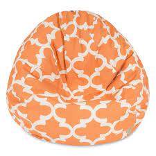 Whether you have a rambunctious toddler or a laidback teen, our orange chairs for kids make the ideal addition to children's decor. Majestic Home Goods Indoor Outdoor Peach Trellis Classic Bean Bag Chair 28 In L X 28 In W X 22 In H Walmart Com Walmart Com