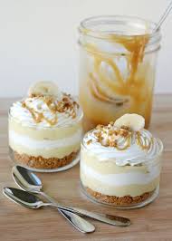 Banana Caramel Cream Dessert Recette Dessert Leger Dessert Leger Et Frais Dessert Leger