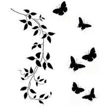 Vine And Butterflies Wall Sticker Small Butterfly Tattoo Black Butterfly Tattoo Tiny Butterfly Tattoo