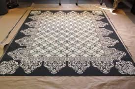 Diy Stencil Floorcloths With Chalk Paint Paint Pattern Floor Cloth Painted Floor Cloths Painted Rug
