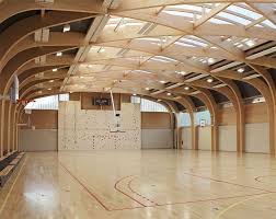 Gallery Of Gymnasium Regis Racine Atelier D Architecture Alexandre Dreysse 15 Roof Architecture Timber Architecture Gymnasium Architecture