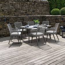 Explore our 6 seater dining table range with great products at affordable prices. Buy Garden Outdoor Dining Table And Chairs Uk Rattan Candle And Blue