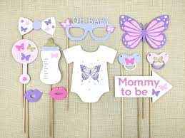 Butterfly Baby Shower Props Butterfly Theme Photo Booth Etsy Butterfly Baby Shower Butterfly Baby Shower Theme Butterfly Baby Shower Decorations