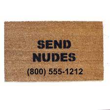 Send Nudes™ sexting funny rude doormat | DAMN GOOD DOORMATS