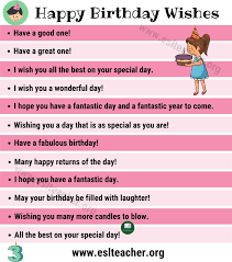 Birthday Wishes 35 Funny Ways To Say Happy Birthday In English Esl Teacher Birthday Wishes Happy Wishes Birthday Wishes Funny