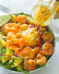 Mango Avocado Shrimp Salad Amp Mango Dressing Shrimp Avocado Salad Mango Dressing Vegetable Soup Healthy