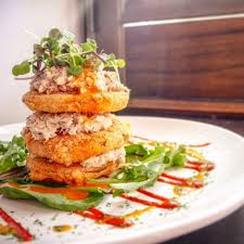 Sorry Charlie S On Instagram The Sun Is Shining On Our Fried Green Tomato Crab Stack Sorrycharliesoysterbar Fried Green Tomatoes Green Tomatoes Food