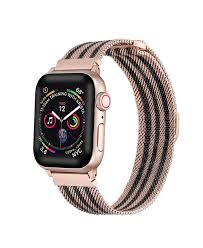 The stainless steel version does a decent job of hiding normal wear and tear, but after a while, you may notice some light scratches so it does require a little maintenance. Posh Tech Unisex Rose Gold Tone Striped Stainless Steel Replacement Band For Apple Watch 42mm Reviews All Fashion Jewelry Jewelry Watches Macy S