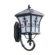 Perfect for home and garden diy specialists looking to upgrade their exterior outdoor lighting. Black Brass Solar Lantern Wall Sconce Vintage White Glass Porch Small Large Led Wall Mount Lamp With Scroll Arm Beautifulhalo Com