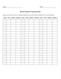 Blood Pressure Tracking Chart Printable Kozen