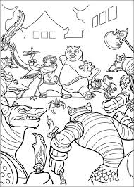 The idol of the child. Kung Fu Panda Coloring Pages Coloring And Drawing