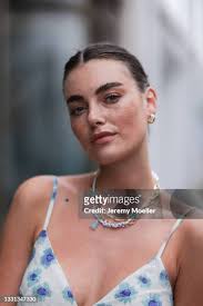 Sophie van Daniels is seen wearing creme white vest ARKET, top Arket,...  News Photo