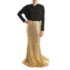 Veronica R A Y A N Sequin Evening Dresses Black Gold Sequin Dress Gold Sequin Dress