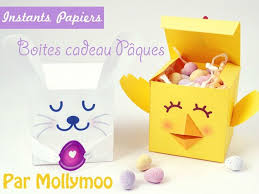 Boites Chocolats Pour Paques A Faire Soi Meme Poussin Et Lapin En Papier Instants Papiers Diy De Paques Travaux Manuels De Paques Enfants Activites Autour De Paques