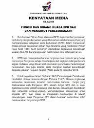 Fungsi suruhanjaya pencegahan rasuah malaysia diperuntukkan di bawah seksyen 7 akta suruhanjaya pencegahan rasuah. Bernama Tv Auf Twitter Fungsi Dan Bidang Kuasa Spr Sah Dan Mengikut Perlembagaan