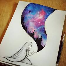 She Don T Need Anyone To Make Her World Colorful Because She Knew She Could Do It All By Herself Galaxy Painting Art Disney Art