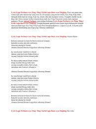 Jul 03, 2021 · ayu ting ting merupakan satu di antara artis indonesia yang juga demam dengan demam korea. Lyric Lagu Terbaru Ayu Ting Pdf