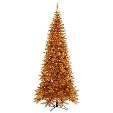 Please note that builds will default to plain. 9 Pre Lit Copper Tinsel Fir Slim Artificial Christmas Tree Clear Lights Buy Online In Andorra At Andorra Desertcart Com Productid 37123794