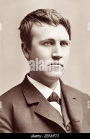 Henry Ford,Thomas Edison,U.S. President Warren Harding Harvey Firestone  with Families,Portrait while Sitting at Campsite,Maryland,USA,Harris &  Ewing,1921 Stock Photo