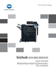 After this completes remove thumb . Http Graphax Hu Letoltes Bizhub 423 363 283 223 Qg Copy Print Fax Scan Box Operations Hu 1 1 1 Pdf