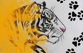 How to draw a tiger with pastel pencils is an easy to follow tutorial also for beginners who want to learn to draw realistic.we will be drawing this magnific. Wallpaper Traces Tiger Figure Pencil Drawing Images For Desktop Section Zhivopis Download