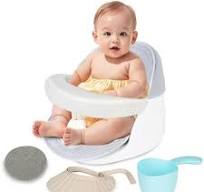 Amazon.com: TOSGN Swivel Baby Bath Seat, Openable Armrest and 360°  Rotatable Baby Bath Seat for Babies 6 Months & up, Baby Bath Mat/Rinse ...
