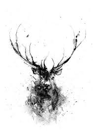 Black And White Deer Picture Deer Deer Head Animal Art Print Deer Art Black And White Animal Art Wildlife Art Black And White Art Minimalist Art Reindeer Art Deer Art Wildlife Art Minimalist Art
