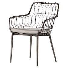 Albin Hairpin Iron Rattan Outdoor Dining Chair Outdoor Dining Chairs Rustic Dining Furniture Outdoor Furniture Chairs