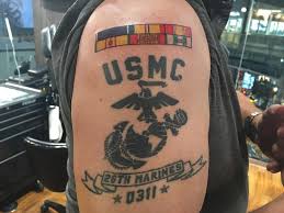 Some anchor tattoos come with the anchor alone. Bob Parsons On Twitter New Tattoo Just Added Ribbons I Rec D While In Usmc On Top Of Eagle Globe Anchor Tattoo Love It Semper Fi