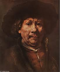 Oil Painting Replica Little self-portrait by Rembrandt Van Rijn (1606-1669,  Netherlands)