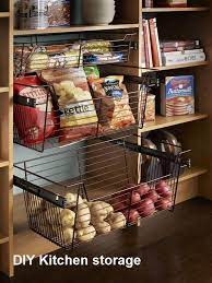 You can fit tons of food in a small space by using cabinet shelf organizers and bins. Diy Kitchen Cabinet Storage Ideas Architecture Home Decor