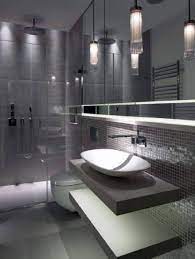 With grey and monochrome schemes often favored for more contemporary bathrooms, going for an accent feature is a great modern bathroom idea as it adds both color and interest to the room. Top 60 Best Grey Bathroom Ideas Interior Design Inspiration