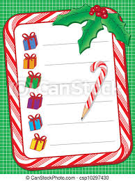 Listen to the entire lesson. Christmas Shopping List Christmas Present Shopping List With Candy Cane Frame Pencil Holly Berries Green Background Canstock