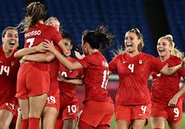 Referee anastasia pustovoytova initially waved away canada's appeals, but the russian pointed to the spot after the video assistant referee showed the canadian was kicked from behind as the pair challenged. 0huq Srzk Dmcm
