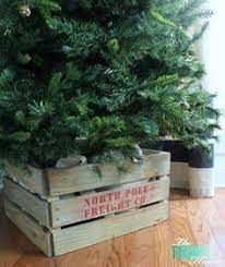 How To Build A Crate The Turquoise Home Christmas Tree Base Christmas Tree Stand Creative Christmas Trees