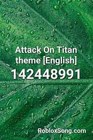 These roblox music ids and roblox song codes are very commonly used to listen to music inside roblox. Sasageyo Roblox Id Attack On Titans Theme Full Roblox Id Music Code Youtube Use The Id To Listen To The Song In Roblox Games Smackbam