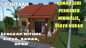 Berikut contoh gambar inspirasi rumah. Desain Rumah Minimalis Semi Permanen 6x6 Meter Sederhana Biaya Murah Youtube