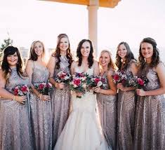Mori Lee Bridesmaids Metallic Print In Taupe Abtbride Rusticstyle Sequin Bridesmaid Mori Lee Bridesmaid Bridal