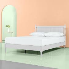 Headboards are an easy solution for your ensemble, creating a fashionable focal point that elevates your bedscape. Zinus Provence 41 Wood Platform Bed With Headboard Pale Grey Queen Walmart Com Walmart Com