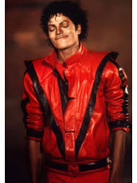 It's close to midnight and something evil's lurkin' in the dark under the 'cause this is thriller, thriller night and no one's gonna save you from the beast about to strike you. Michael Jackson Thriller Red Leather Jacket Just American Jackets