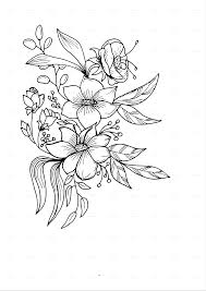 Flower Hand Drawn Black And White By Dedrynda Graphicriver 800x372 free watercolor flower stock photos. flower hand drawn black and white