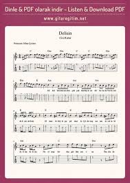 Delisin Nota Tab Notalara Dokulmus Muzik Muzik Notalari Ve Muzik