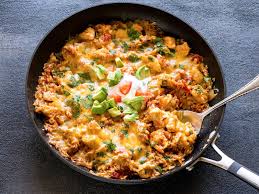One Pan Mexican Chicken And Rice The Girl Who Ate Everything Recipe Mexican Chicken And Rice Mexican Food Recipes Easy Mexican Chicken Recipes