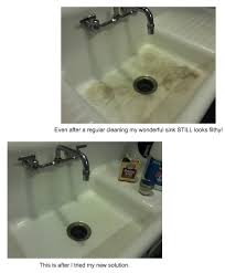 stain removal from an old sink