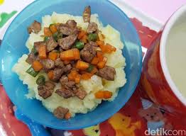 Add meat and 1/2 cup of water. Resep Anak Kentang Lumat Hati Ayam