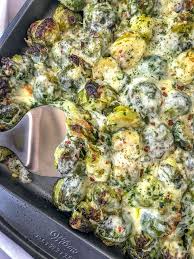 Cheesy Pepper Jack Roasted Brussels Sprouts Recipe Recipes Veggie Side Dishes Veggie Dishes