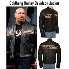 Screaming Eagle Leather Jacket For Men Bill Goldberg Harley Black Motorcycle Biker Jacket Mens Jackets Leather Jacket Men Jackets