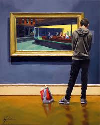 Artist Creates Voyeuristic Paintings Of Real Museum Patrons Lost In The Beauty Of Fine Art Art Museum Painting Original Fine Art
