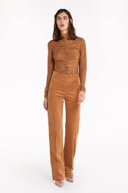 Pantalon velours côtelé marron : Pantalon En Velours Patrizia Pepe