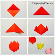 Easy Origami Tulip Craft For Kids Easy Origami Flower Tulip Origami Origami Easy